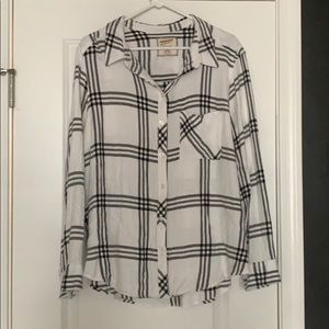Black and White Checkered Flannel
